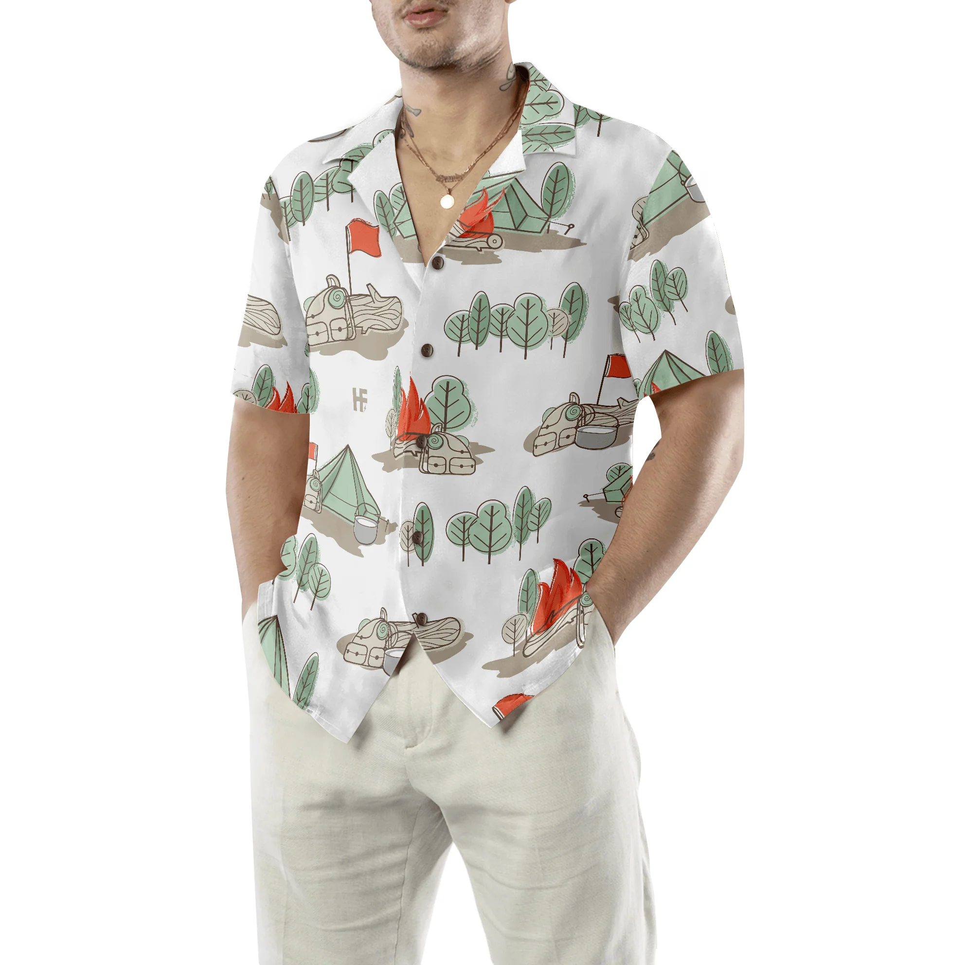 Camping And Beer Hawaiian Shirt, Colorful Summer Aloha Shirt For Men Women, Perfect Gift For Friend, Family, Husband, Wife - Image 5