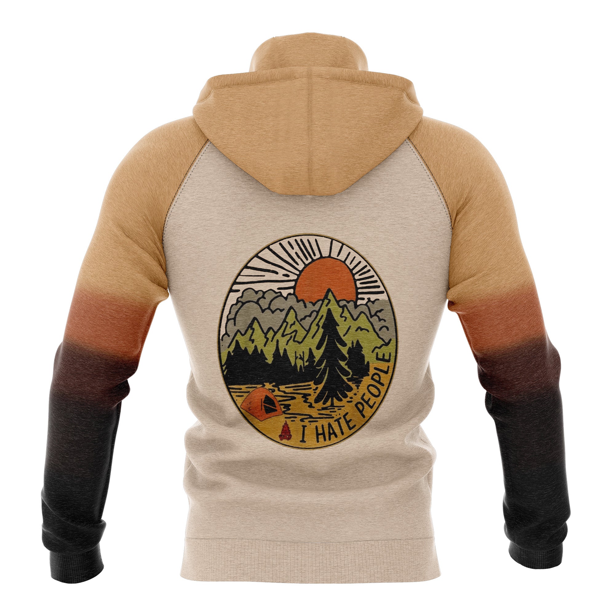 Camping Bear Pullover Premium Hoodie I Hate People Camping Lover, Perfect Outfit For Men And Women On Christmas New Year Autumn Winter - Image 2