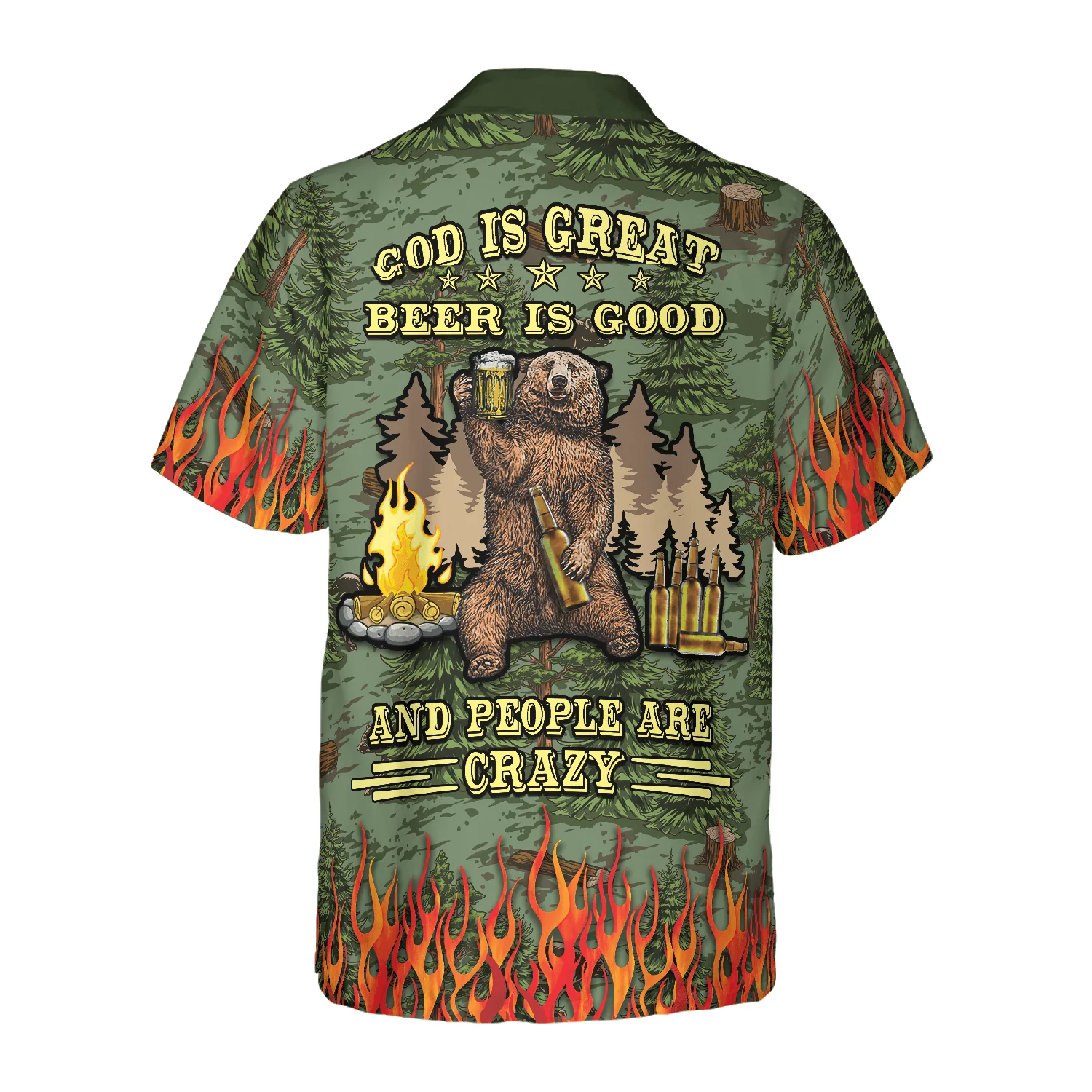 Camping Beer Hawaiian Shirt, Camping Sheriff Bear Drink Beer Colorful Summer Aloha Shirt For Men Women, Perfect Gift For Husband, Wife, Friend - Image 3