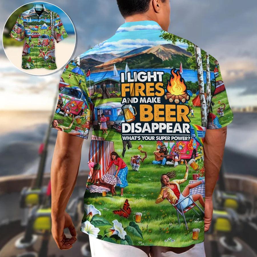 Camping Hawaiian Shirt, Camping Make Beer Disappear Hawaiian Shirt For Summer, Camping Beer Aloha Shirt - Perfect Gift For Men, Women, Camping Lover - Image 2