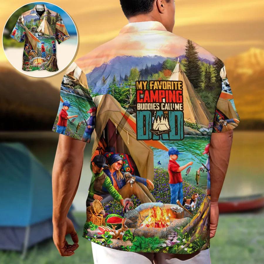 Camping Hawaiian Shirt, Camping My Favorite Camping Buddies Hawaiian Shirt For Summer, Camping Aloha Shirt- Perfect Gift For Men, Women, Camping Lover - Image 3