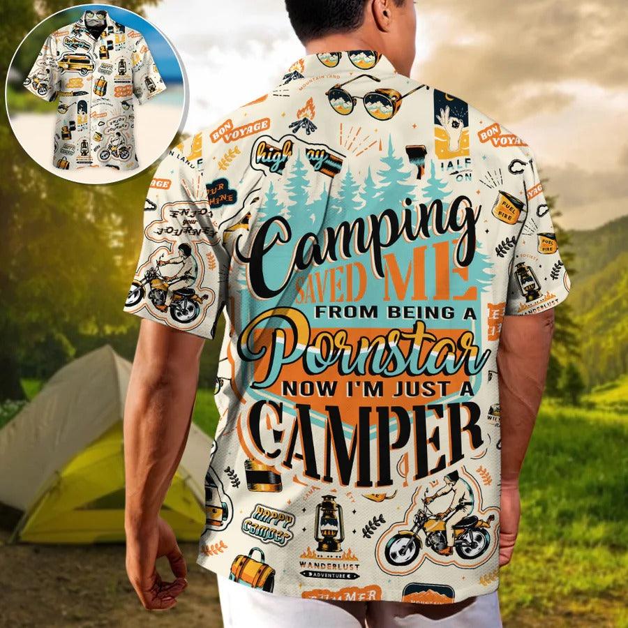 Camping Hawaiian Shirt, Camping Now I'm Just A Camper Hawaiian Shirt For Summer, Camping Aloha Shirt - Perfect Gift For Men, Women, Camping Lover - Image 3
