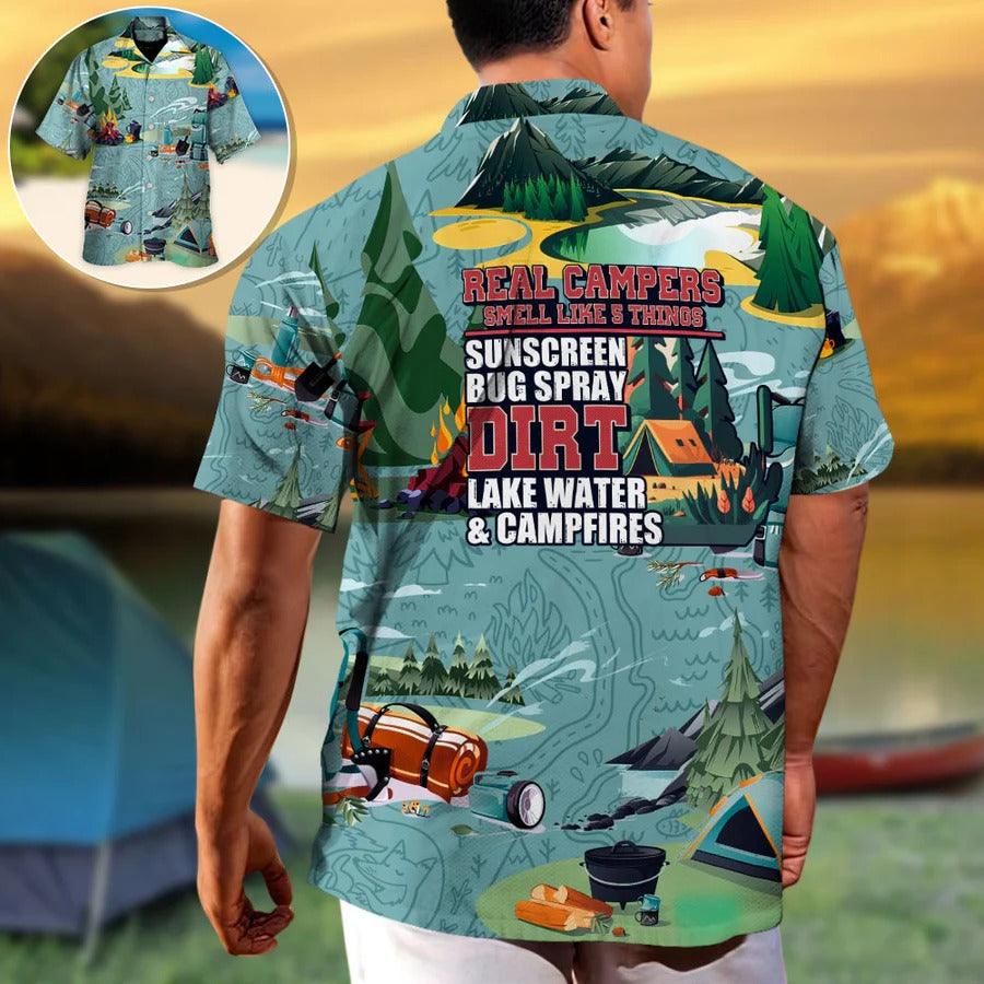 Camping Hawaiian Shirt, Camping Real Campers Hawaii Shirt For Summer, Camping Aloha Shirt- Perfect Gift For Men, Women, Camping Lover, Friend, Family - Image 3