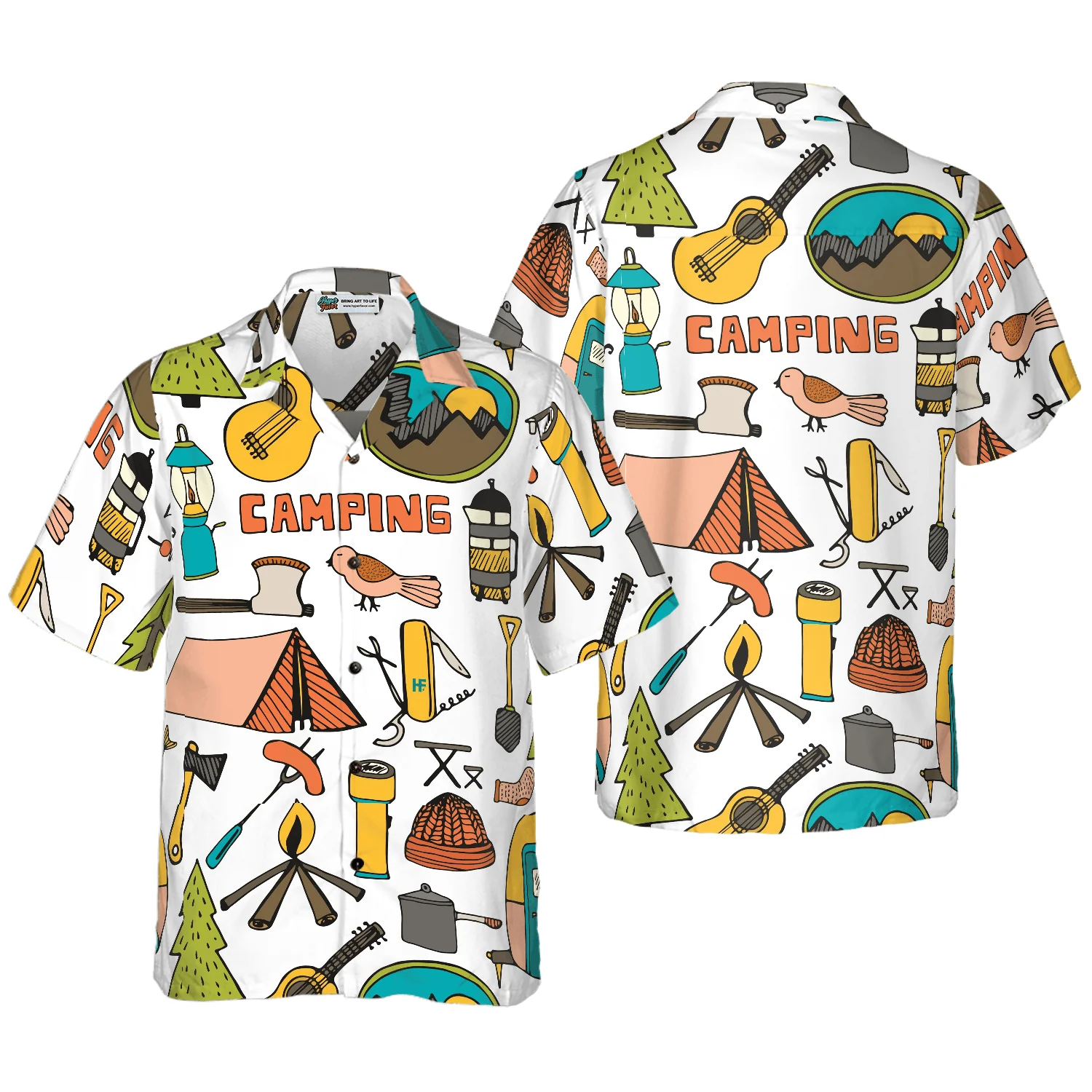 Camping Hawaiian Shirt, Camping Travel Road Trip, Colorful Summer Aloha Shirt For Men Women, Perfect Gift For Friend, Team, Unique Shirt For Camping