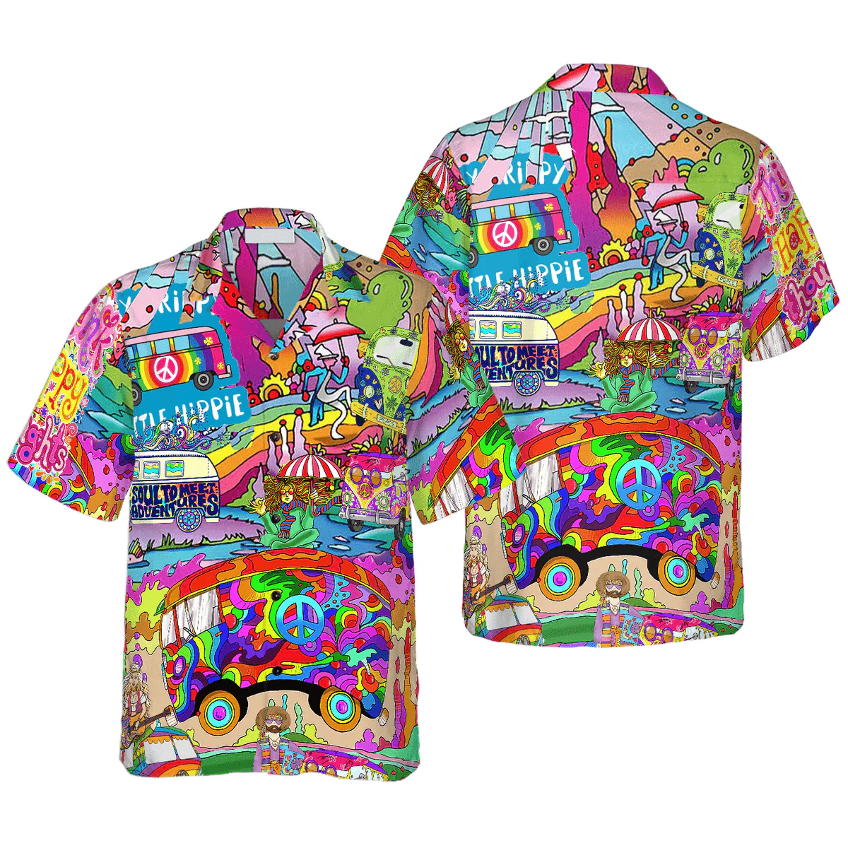 Camping Hippie Stay Trippy Hawaiian Shirt - Perfect Gift For Husband, Boyfriend, Friend, Family
