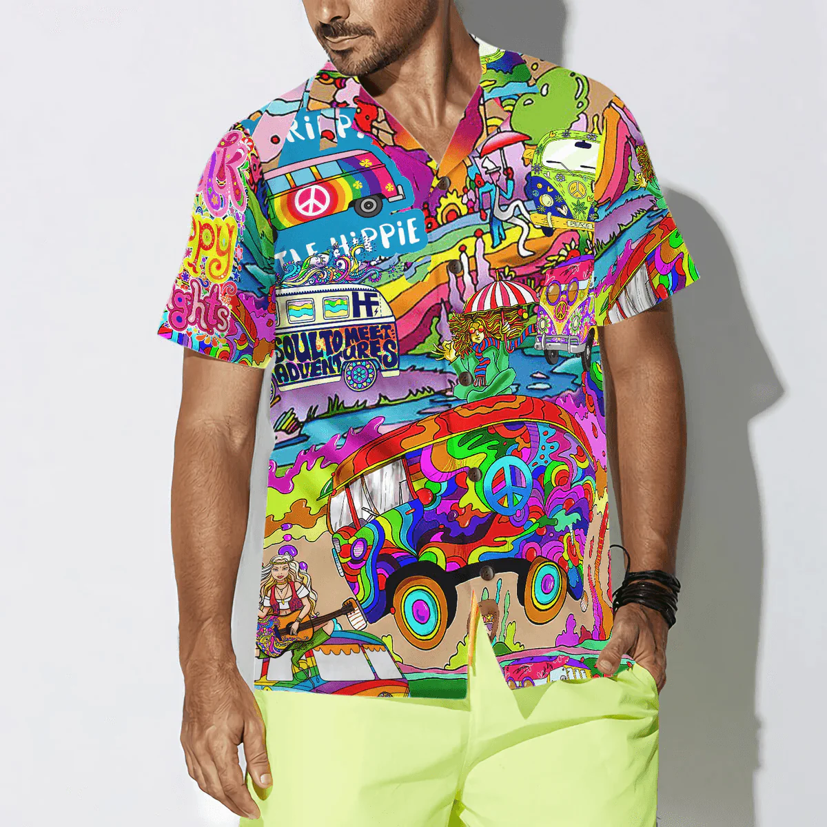 Camping Hippie Stay Trippy Hawaiian Shirt - Perfect Gift For Husband, Boyfriend, Friend, Family - Image 4