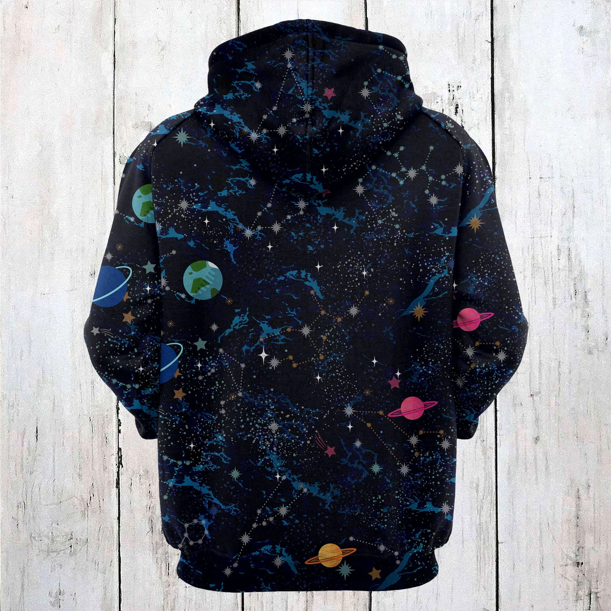 Cartoon Cat Space Pullover Premium Hoodie, Perfect Outfit For Men And Women On Christmas New Year Autumn Winter - Image 2