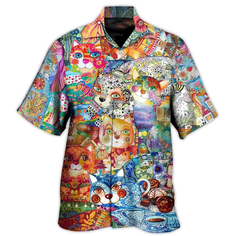 Cat Hawaiian Shirt For Summer, Cat All You Need Is Love And A Cat Hawaiian Shirts Outfit For Men Women, Friend, Team, Cat Lovers