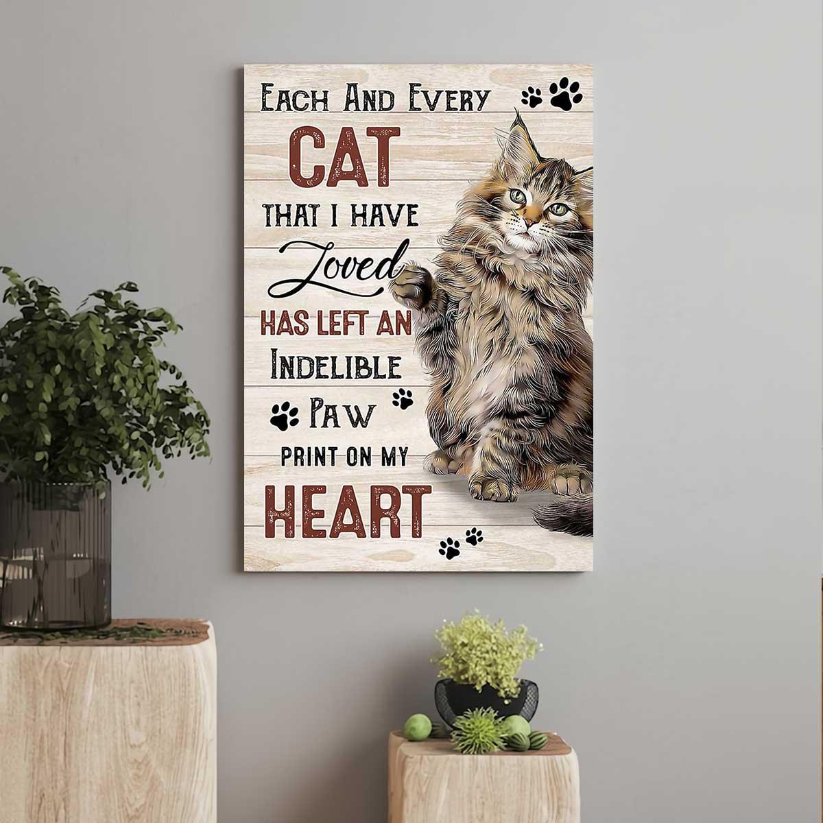 Cat Portrait Canvas - Each And Every Cat That I Have Loved Matte Canvas, Premium Wrapped Canvas - Gift For Cat Lovers, Family, Friends