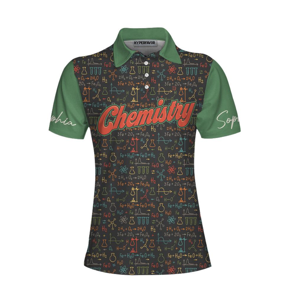 Chemistry Teacher Custom Name Women Polo Shirt, I Am A Chemistry Teacher Personalized Women Polo Shirts, Gift For Teacher's Day, Ladies - Image 2