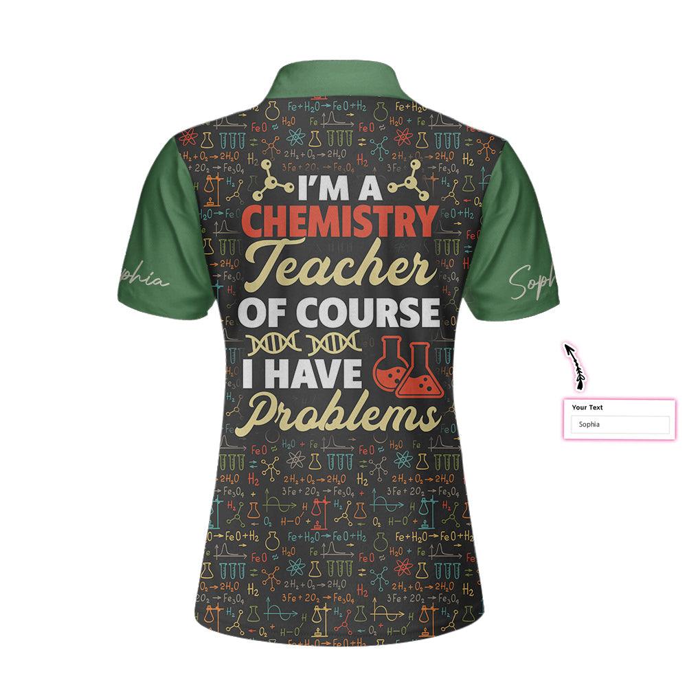 Chemistry Teacher Custom Name Women Polo Shirt, I Am A Chemistry Teacher Personalized Women Polo Shirts, Gift For Teacher's Day, Ladies - Image 3