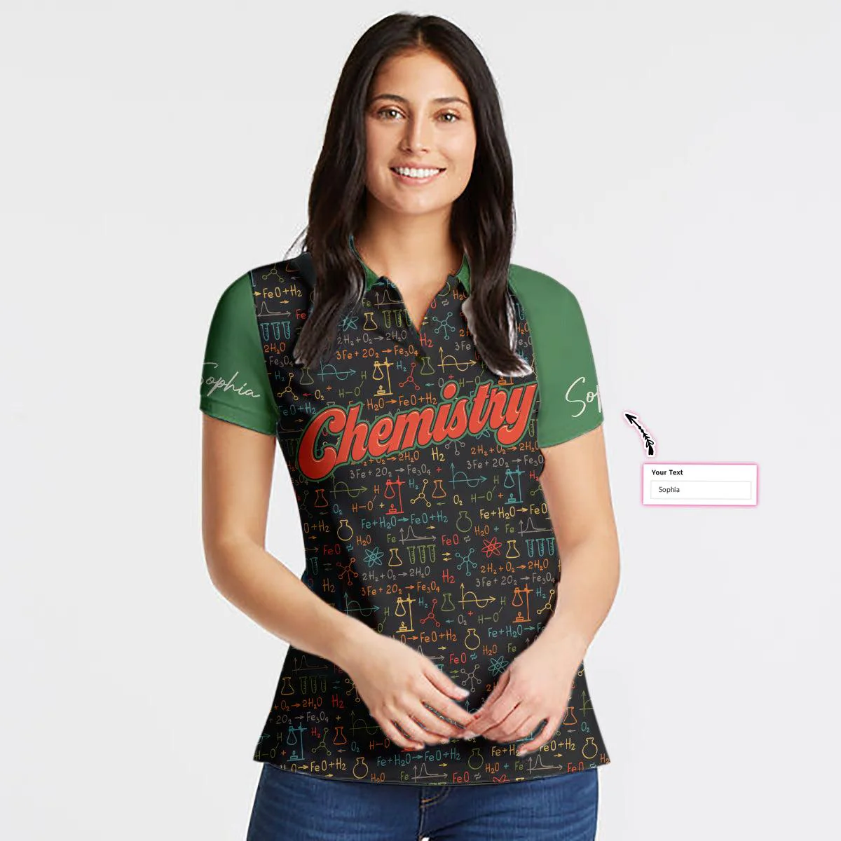 Chemistry Teacher Custom Name Women Polo Shirt, I Am A Chemistry Teacher Personalized Women Polo Shirts, Gift For Teacher's Day, Ladies - Image 5