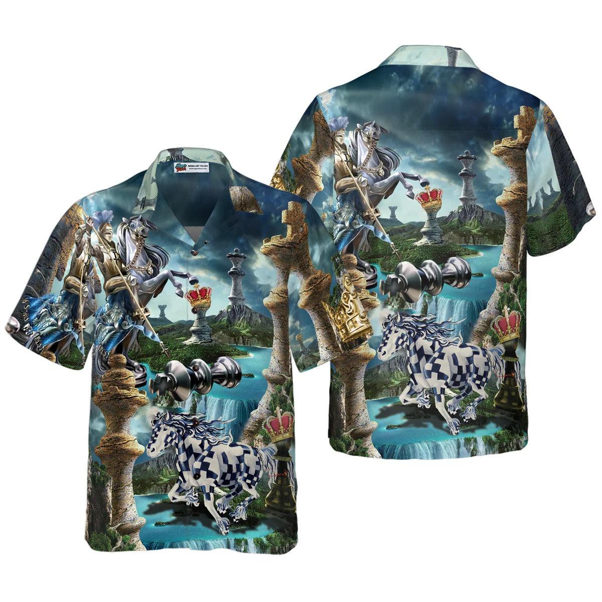 Chess Hawaiian Shirt, Chess Is My Life Hawaiian Shirt, Blue Chess Aloha Shirt - Perfect Gift For Men, Women, Chess Lover, Friend, Family