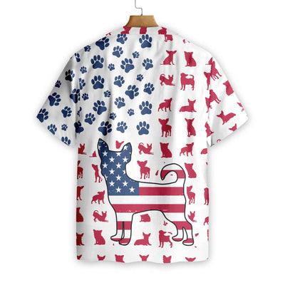 Chihuahua Hawaiian Shirt, Chihuahua American Flag Aloha Shirt For Men - Perfect Gift For Chihuahua Lovers, Husband, Boyfriend, Friend, Family - Image 3