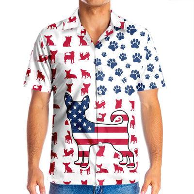 Chihuahua Hawaiian Shirt, Chihuahua American Flag Aloha Shirt For Men - Perfect Gift For Chihuahua Lovers, Husband, Boyfriend, Friend, Family - Image 4
