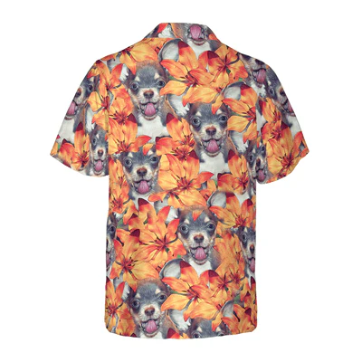 Chihuahua Hawaiian Shirt, Chihuahua Puppies, Summer Flowers Aloha Shirt For Men - Perfect Gift For Chihuahua Lovers, Friends, Family - Image 3