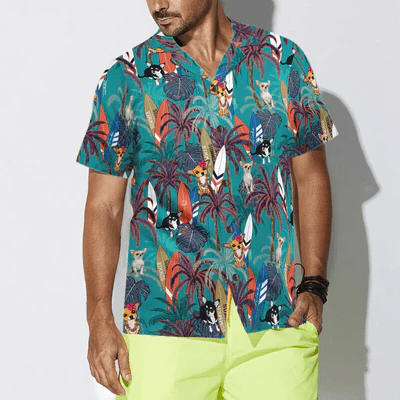 Chihuahua Hawaiian Shirt, Chihuahua Surfboard, Palm Tree Aloha Shirt For Men - Perfect Gift For Chihuahua Lovers, Husband, Boyfriend, Friend, Family - Image 4