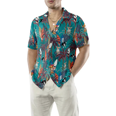 Chihuahua Hawaiian Shirt, Chihuahua Surfboard, Palm Tree Aloha Shirt For Men - Perfect Gift For Chihuahua Lovers, Husband, Boyfriend, Friend, Family - Image 5