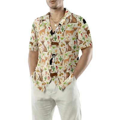 Chihuahua Hawaiian Shirt, Fiesta Chihuahua And Margaritas Celebration Aloha Shirt For Men - Perfect Gift For Chihuahua Lovers, Friend, Family - Image 4