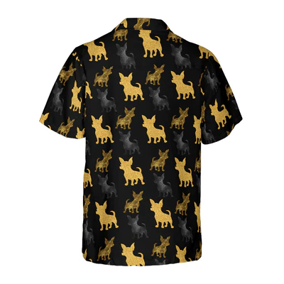 Chihuahua Hawaiian Shirt, Golden Chihuahua Aloha Shirt For Men - Perfect Gift For Chihuahua Lovers, Husband, Boyfriend, Friend, Family - Image 3