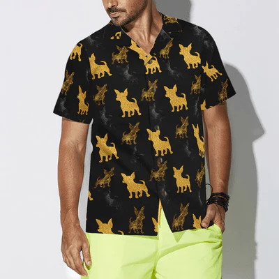 Chihuahua Hawaiian Shirt, Golden Chihuahua Aloha Shirt For Men - Perfect Gift For Chihuahua Lovers, Husband, Boyfriend, Friend, Family - Image 4