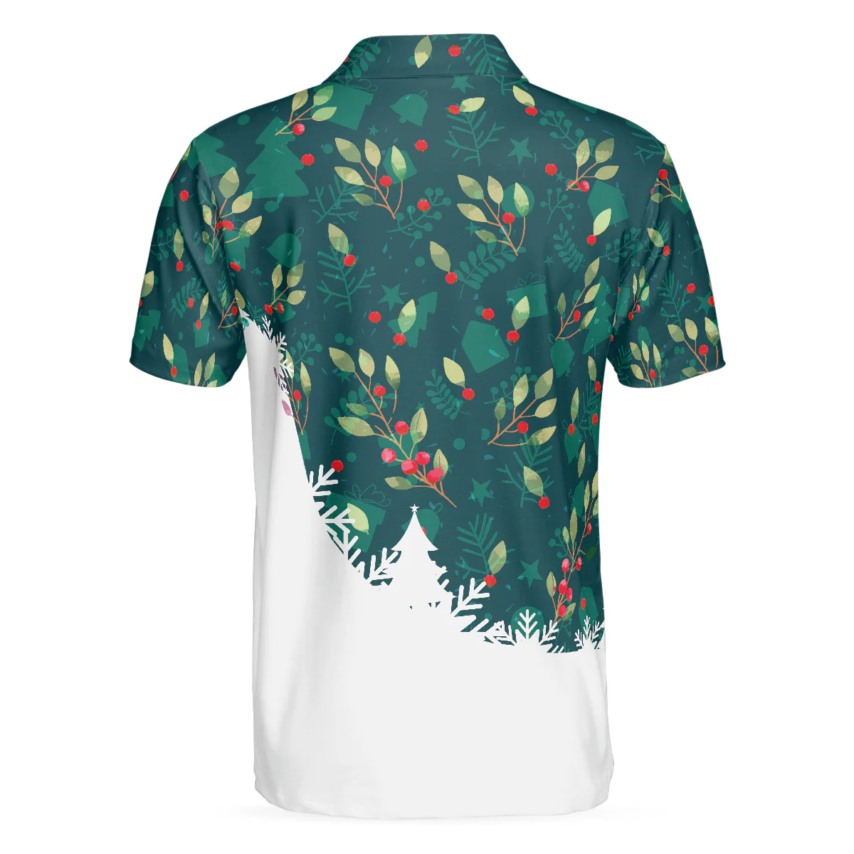 Christmas Golf Polo Shirts For Men, Christmas Socks With Golf Balls Pattern Men Golf Polo Shirt - Best Gift For Men, Golf Lovers - Image 3