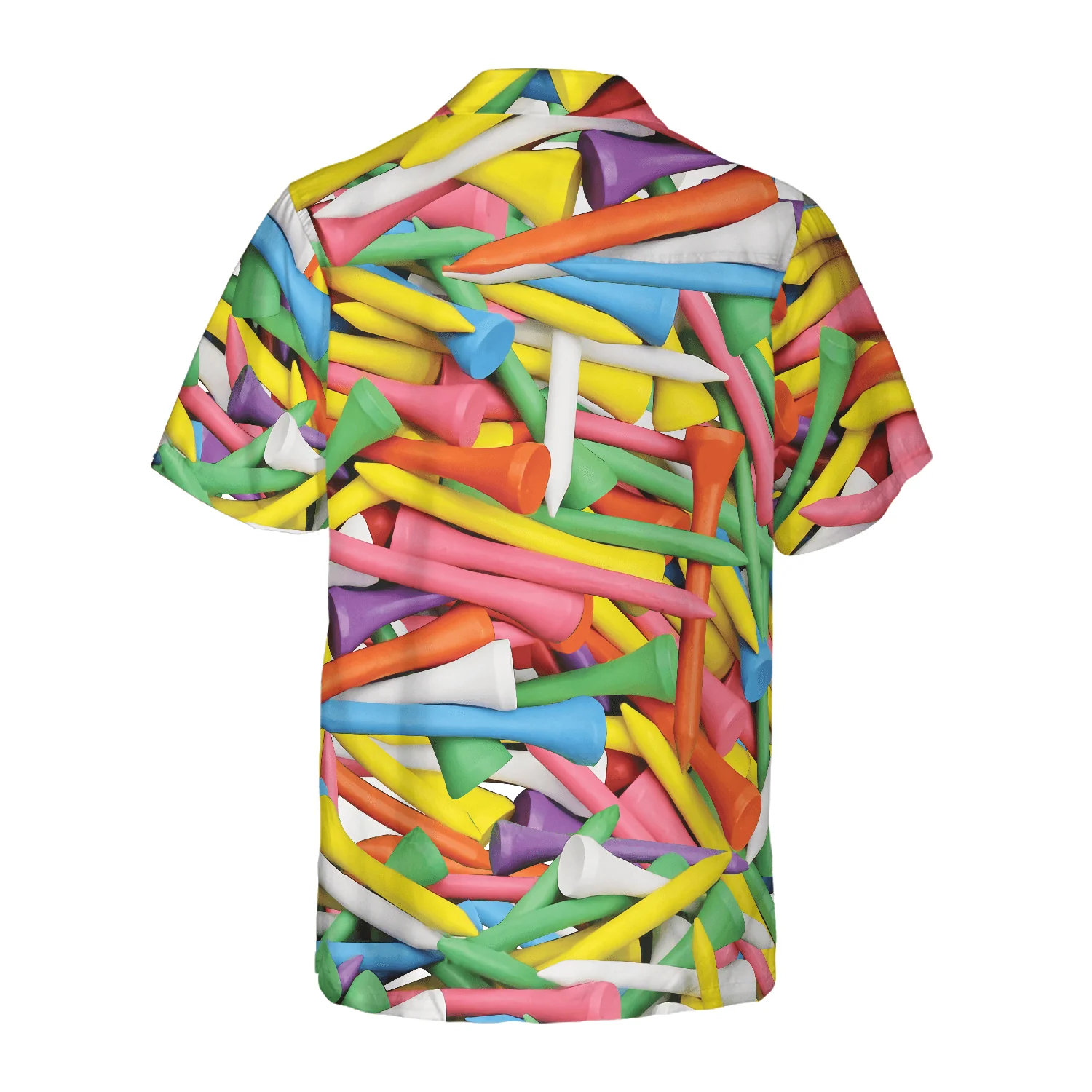 Golf Hawaiian Shirt, Colorful Golf Tee Hawaiian Shirt, Colorful Summer Aloha Hawaiian Shirt For Men Women, Gift For Friend, Family, Husband, Wife - Image 2