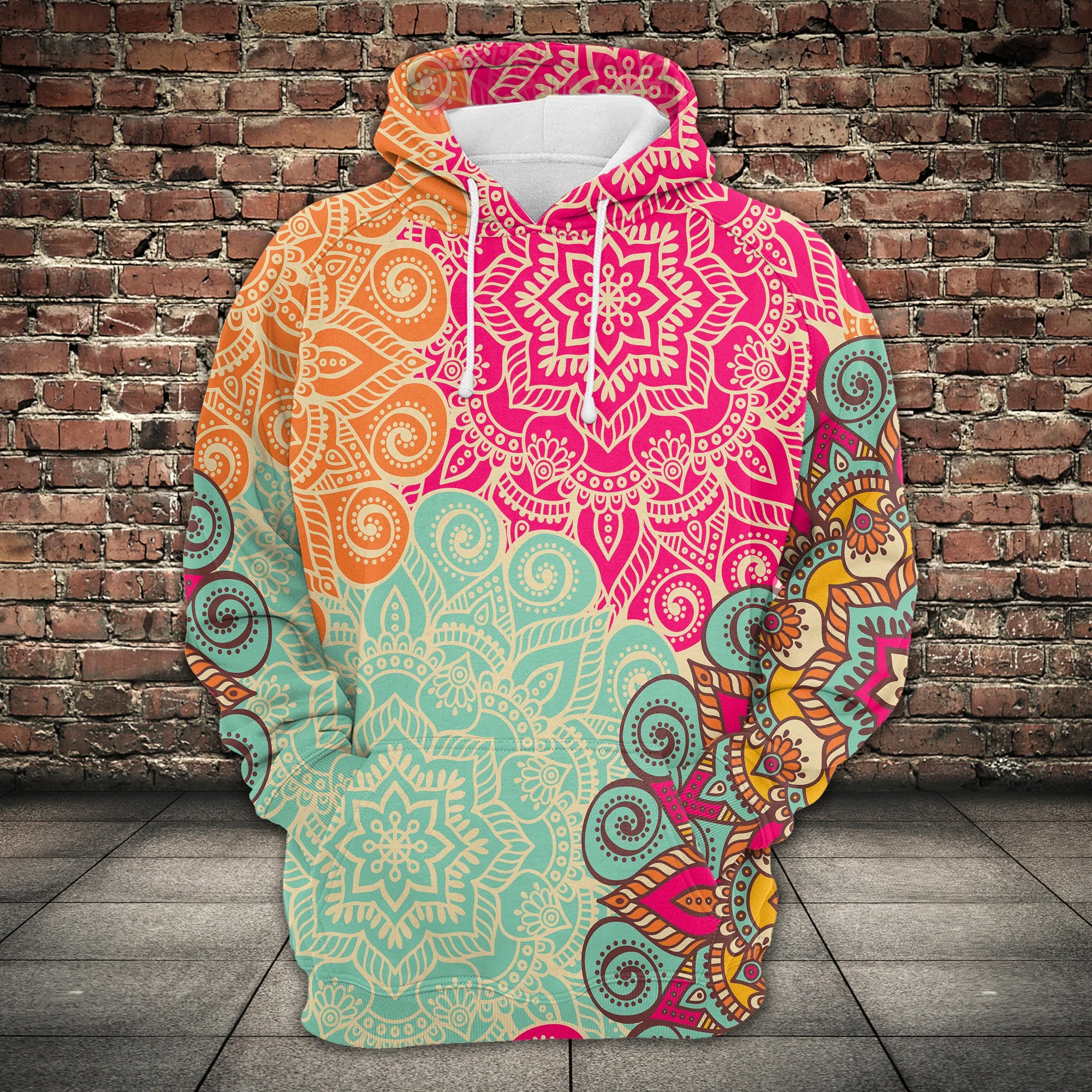 Colorful Mandala Pullover Premium Hoodie, Perfect Outfit For Men And Women On Christmas New Year Autumn Winter