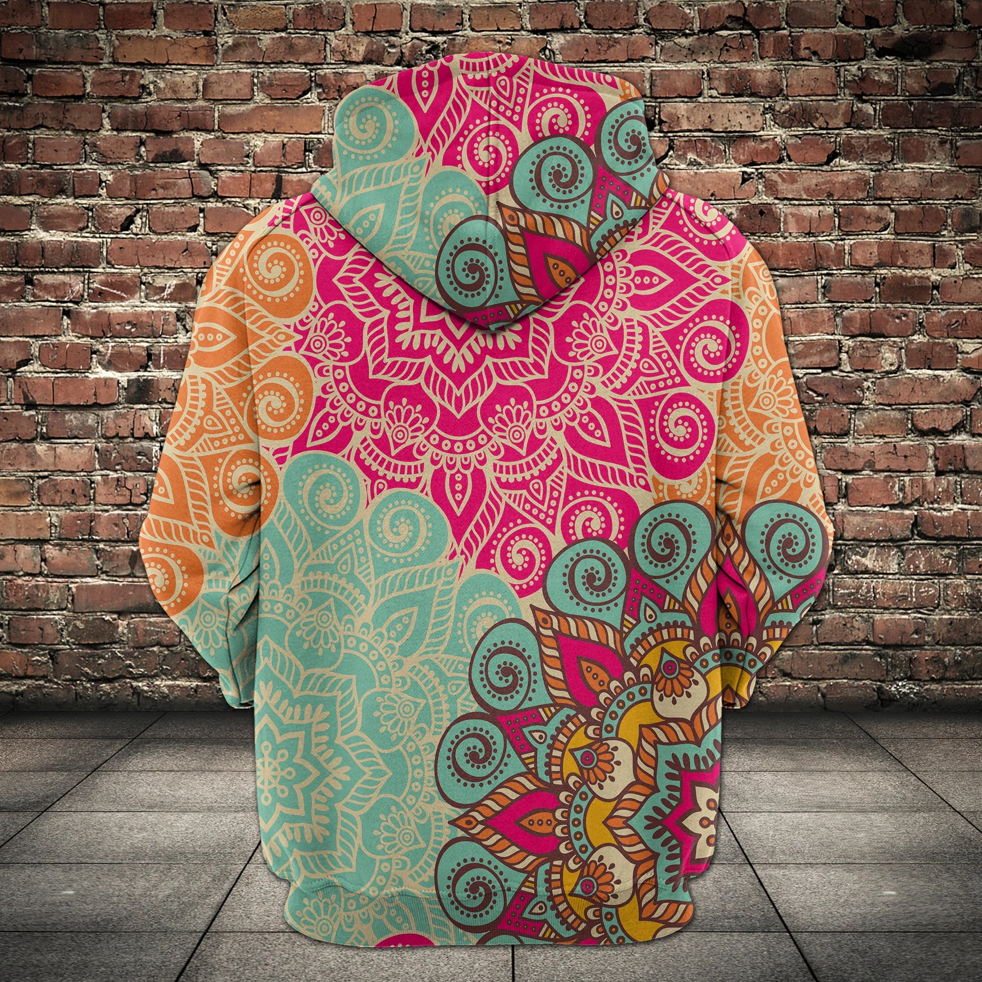 Colorful Mandala Pullover Premium Hoodie, Perfect Outfit For Men And Women On Christmas New Year Autumn Winter - Image 2