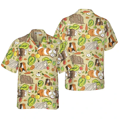 Guinea Pig Hawaiian Shirt, Cute Guinea Pig Aloha Shirt For Men - Perfect Gift For Husband, Boyfriend, Friend, Family