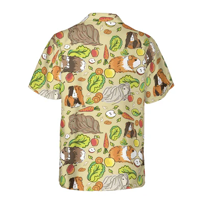 Guinea Pig Hawaiian Shirt, Cute Guinea Pig Aloha Shirt For Men - Perfect Gift For Husband, Boyfriend, Friend, Family - Image 3
