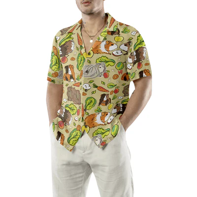 Guinea Pig Hawaiian Shirt, Cute Guinea Pig Aloha Shirt For Men - Perfect Gift For Husband, Boyfriend, Friend, Family - Image 4