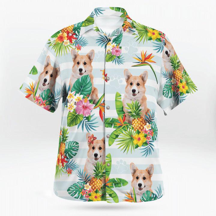 Corgi Hawaiian Shirt, Corgi Tropical Pattern Hawaiian Shirt, Corgi Pineapple Aloha Shirt - Perfect Gift For Men, Women, Dog Lover, Friend, Family - Image 2