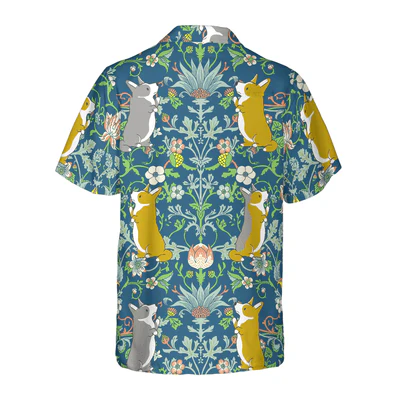 Corgi Hawaiian Shirt, The Magical Forest Corgi Aloha Shirt For Men - Perfect Gift For Corgi Lovers, Husband, Boyfriend, Friend, Family - Image 3