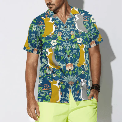 Corgi Hawaiian Shirt, The Magical Forest Corgi Aloha Shirt For Men - Perfect Gift For Corgi Lovers, Husband, Boyfriend, Friend, Family - Image 4