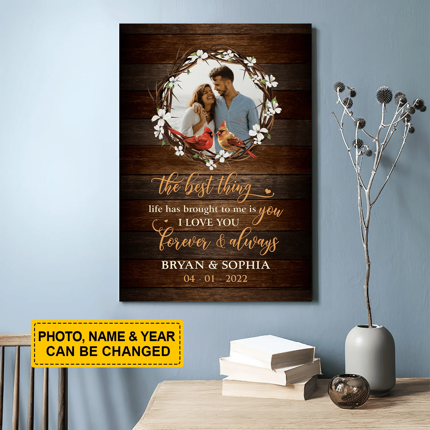 Couple Canvas - Personalized Custom Portrait Canvas - The Best Thing - Custom Gift for Couple, Lovers, Family - Image 2