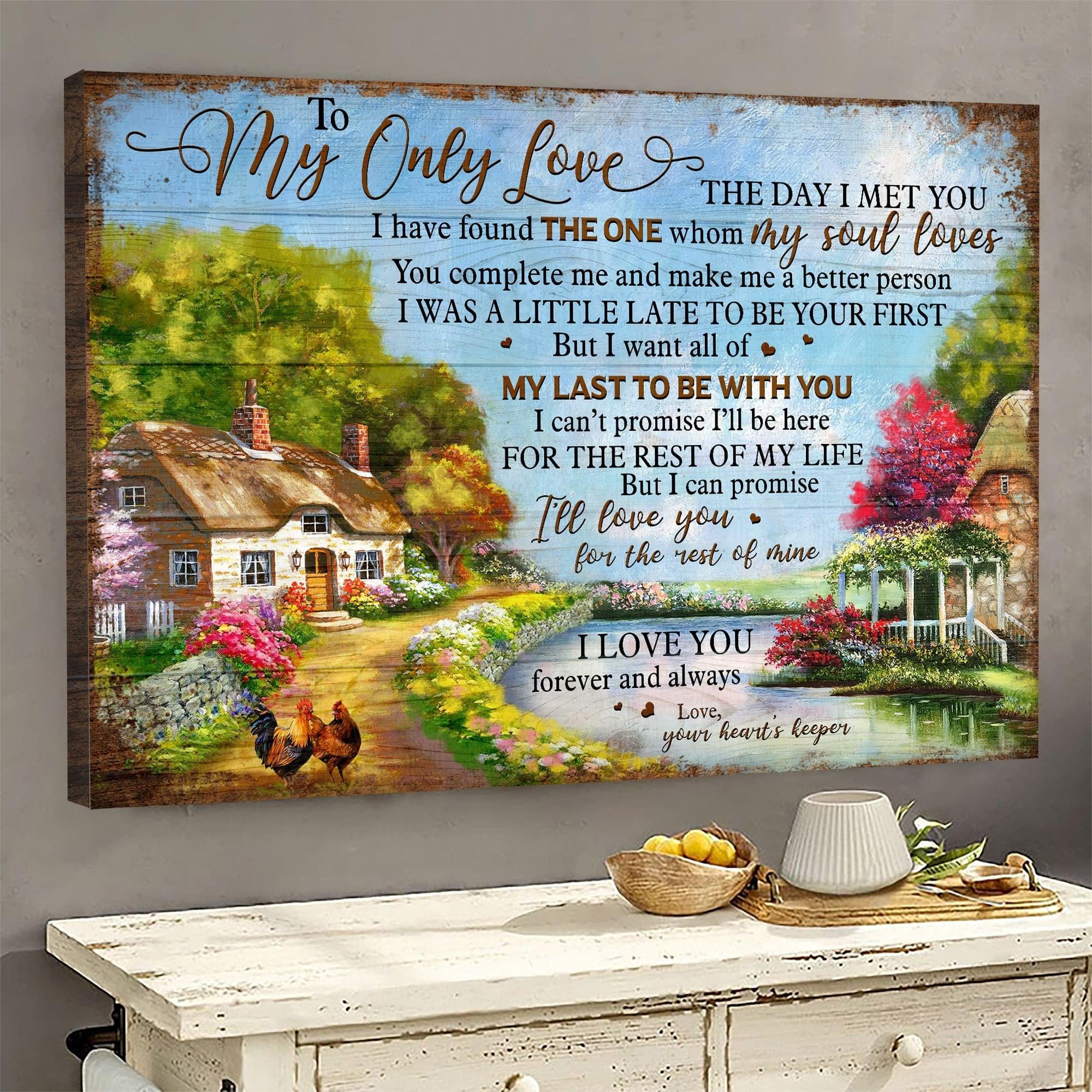 Couple Landscape Canvas - Beautiful Village Premium Wrapped Canvas - Gift For Couple, Spouse, Lover- I can promise to love you for the rest of my life