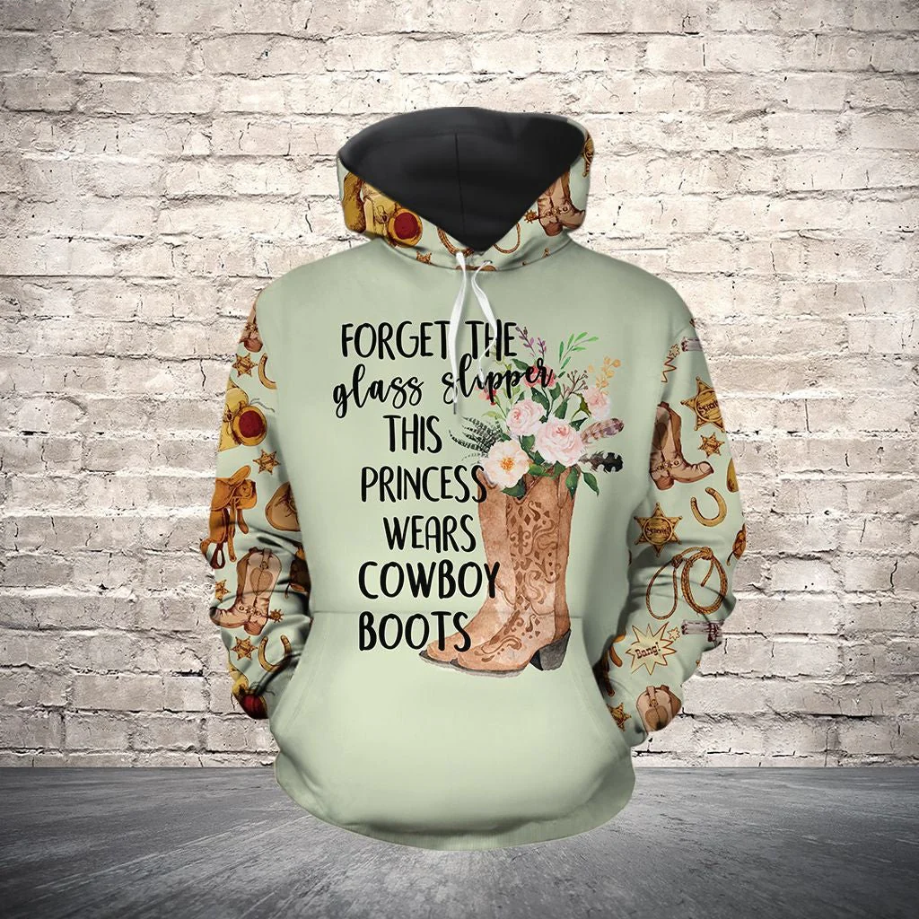 Cowboy Boots Flower Pullover Premium Hoodie, Perfect Outfit For Men And Women On Christmas New Year Autumn Winter - Image 2