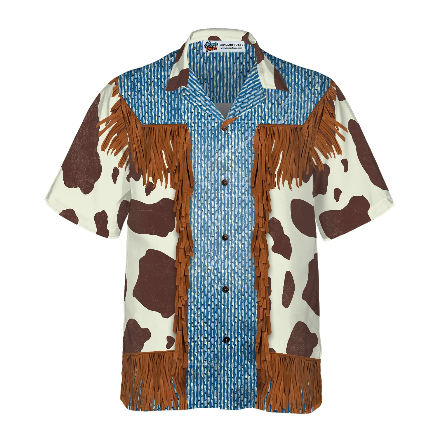 Cowboy Hawaiian Shirt, Cowboy Dairy Vintage Western Texas Hawaiian Shirt, Life Is Better With Texas Longhorns, Summer Aloha Shirt - Gift For Men Women - Image 3