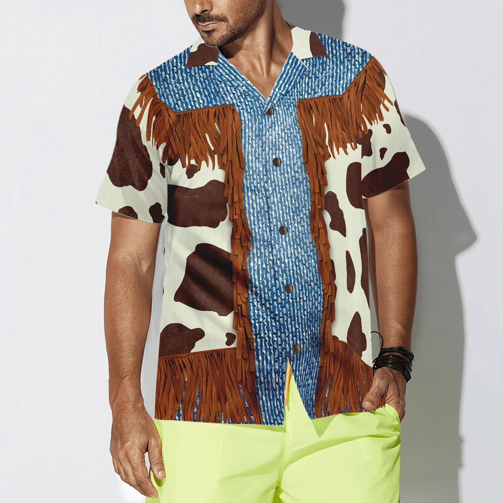 Cowboy Hawaiian Shirt, Cowboy Dairy Vintage Western Texas Hawaiian Shirt, Life Is Better With Texas Longhorns, Summer Aloha Shirt - Gift For Men Women - Image 4