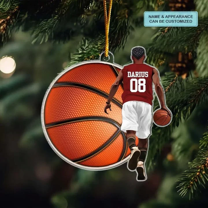 Custom Basketball Acrylic Christmas Ornament, Personalized Awesome Basketball Player Acrylic Ornament For Basketball Lover, Christmas, New Year - Image 3