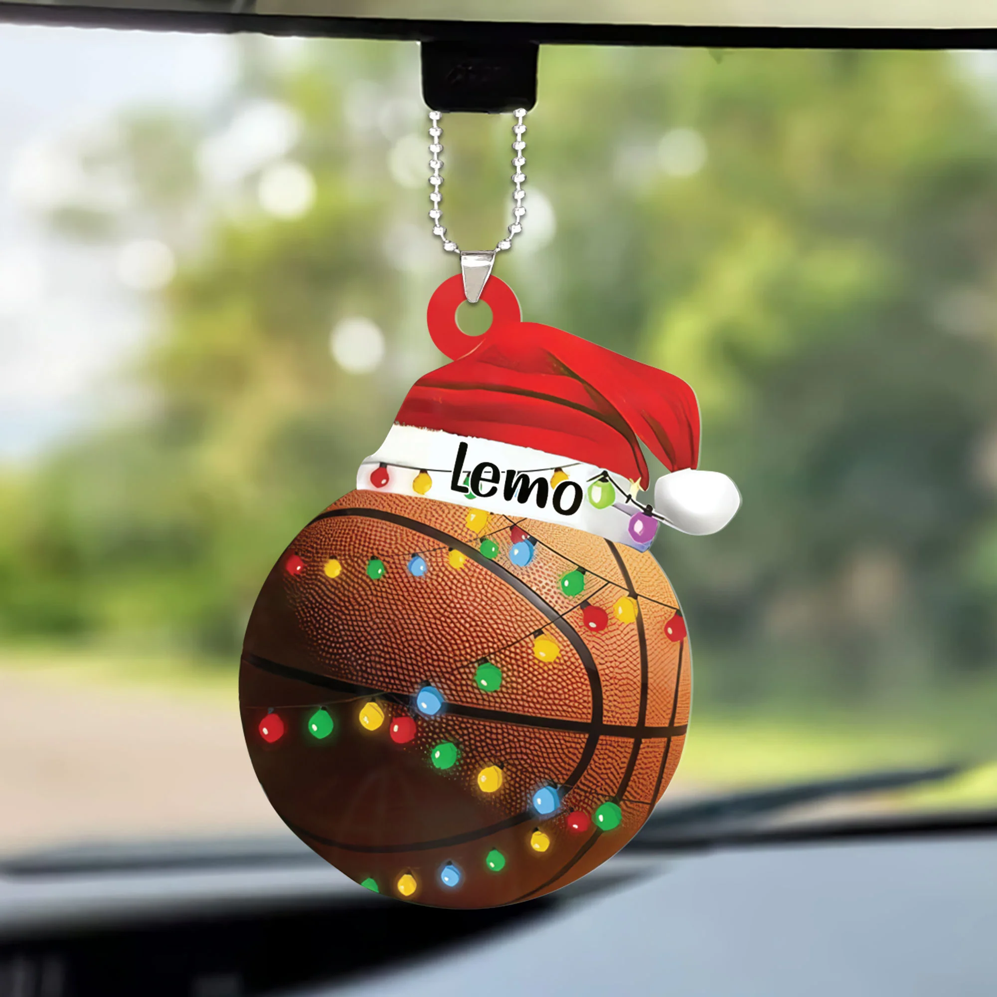 Custom Basketball Acrylic Christmas Keychain, Personalized Basketball Name & Number Acrylic Keychain For Basketball Lover,Christmas,New Year - Image 3