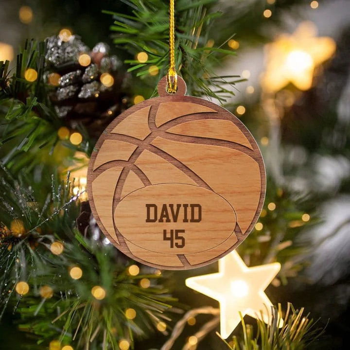 Custom Basketball Acrylic Christmas Keychain, Personalized Basketball Name & Number Acrylic Keychain For Basketball Lover,Christmas,New Year - Image 4