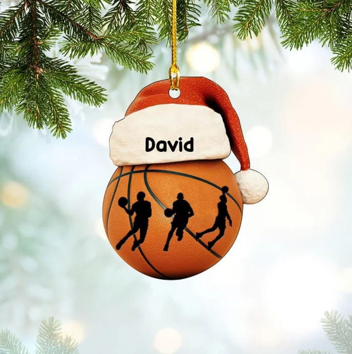 Custom Basketball Acrylic Christmas Keychain, Personalized Basketball Name & Number Acrylic Keychain For Basketball Lover,Christmas,New Year - Image 6