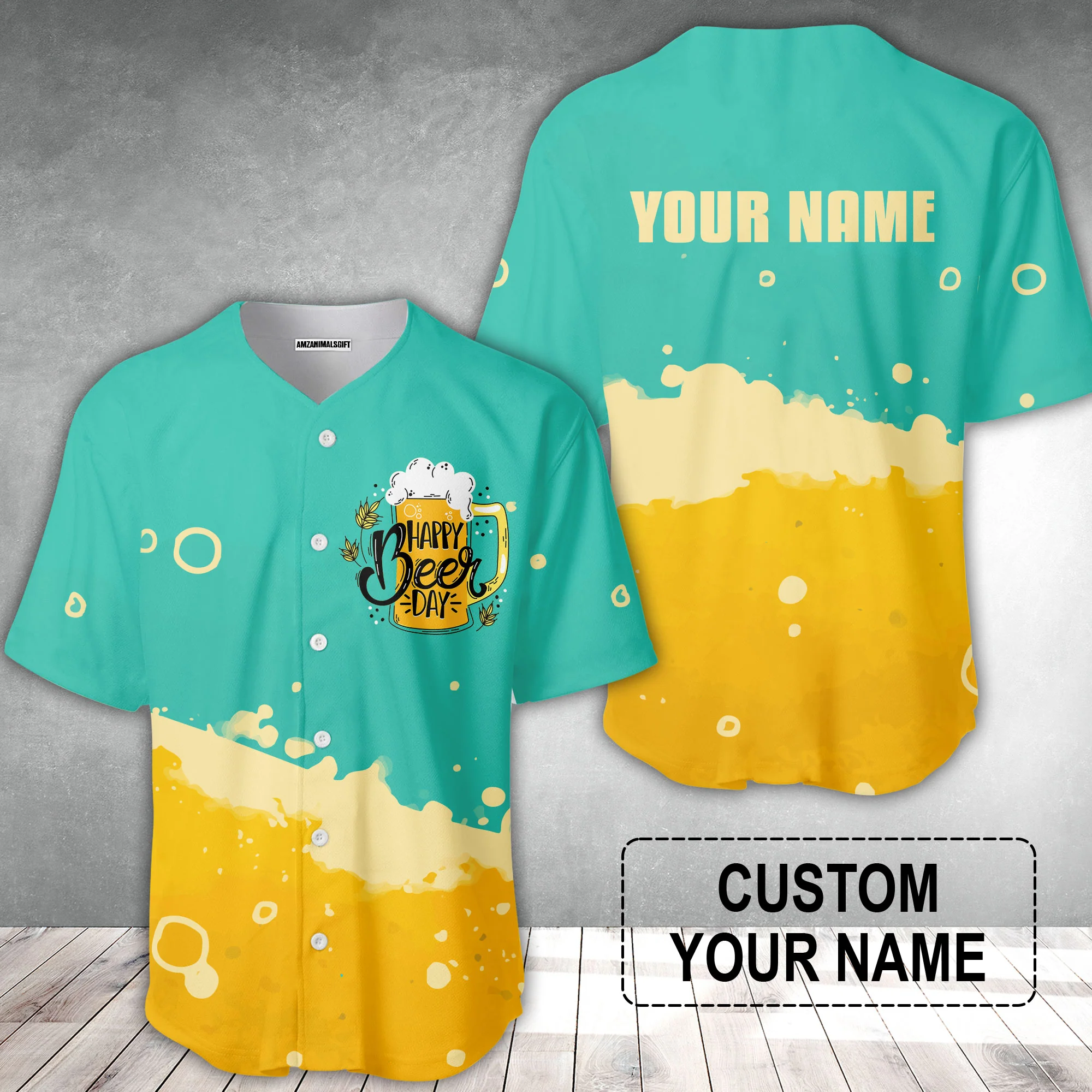 Custom Beer Pattern Design Oktoberfest Beer Festival Performance Baseball Jersey - Image 2