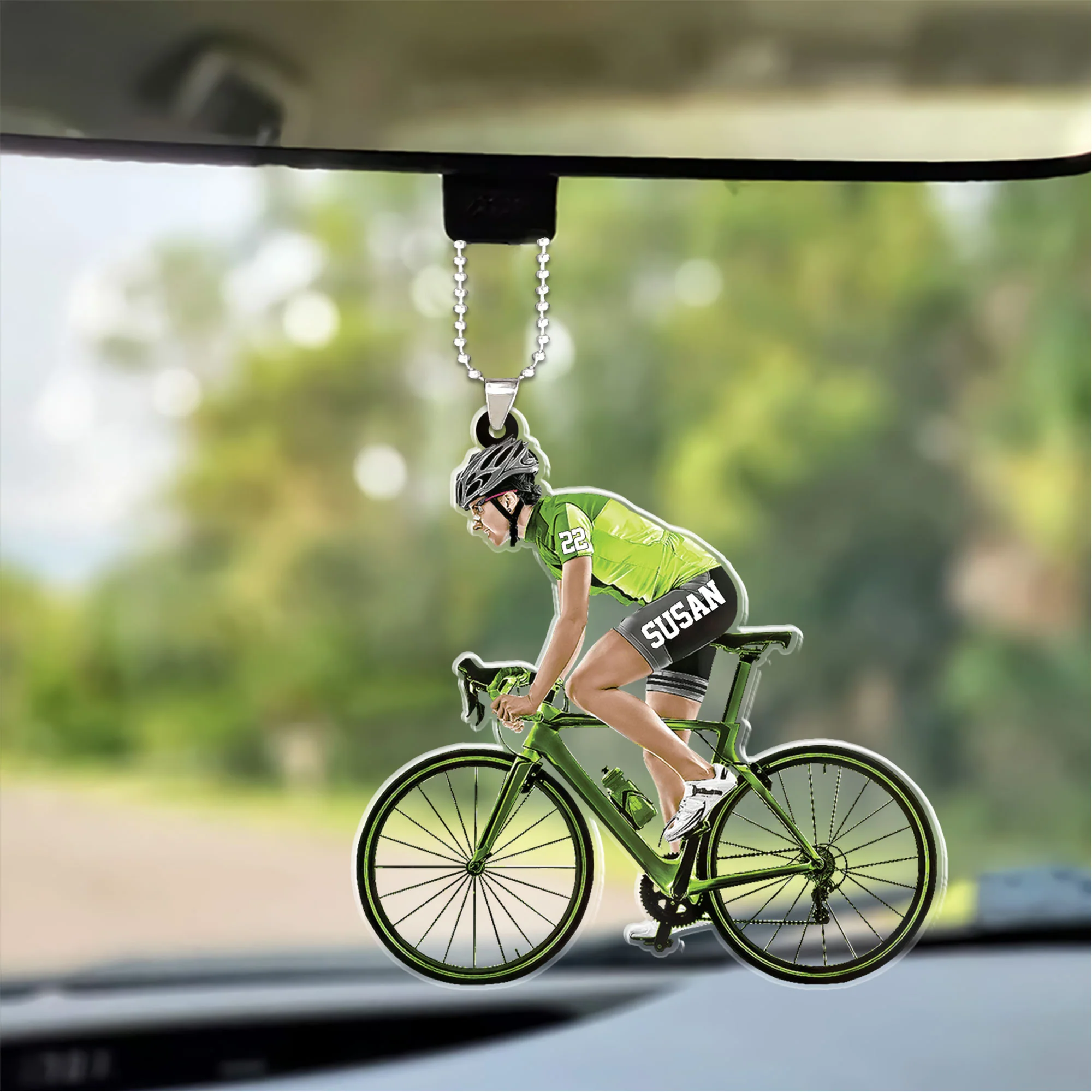 Custom Bike Riding Christmas Car Ornament, Personalized Bike Riding Player Car Ornament Christmas For Bike Riding Lover, Christmas, New Year - Image 5