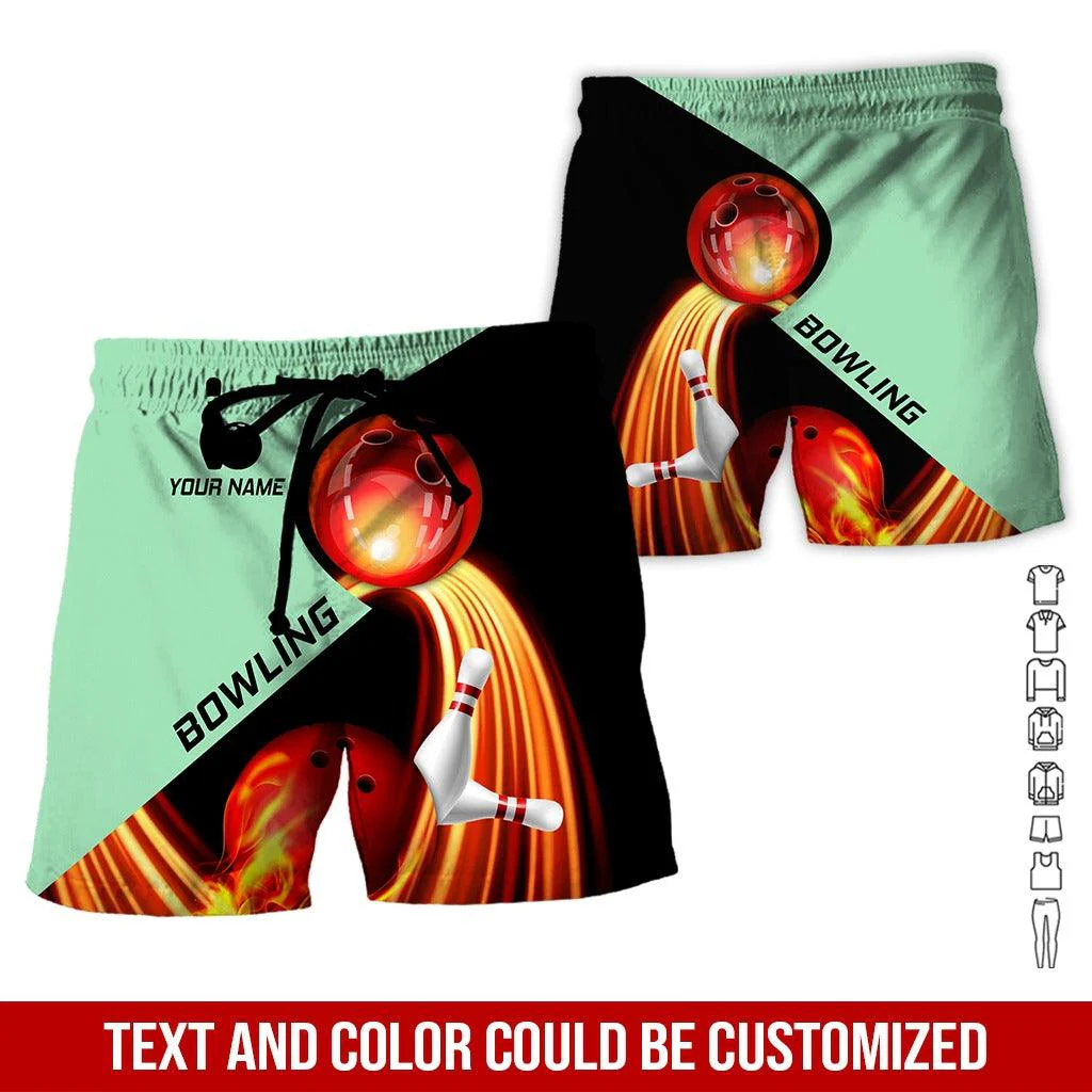 Custom Bowling Aloha Hawaiian Shirt - Beautiful Fire Bowling Ball Pattern Personalized Name Hawaiian Shirt For Men & Women, Bowling Lover - Image 6