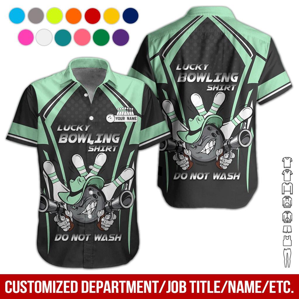 Custom Bowling Aloha Hawaiian Shirt - Bowling Ball And Guns Cowboy Do Not Wash Bowling Personalized Name Hawaiian Shirt For Men & Women, Bowling Lover