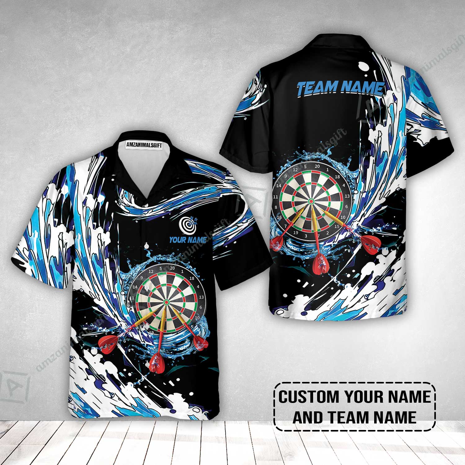 Custom Breath Of Water Darts Hawaiian Shirt, Personalized Darts For Team Hawaiian Shirt - Image 2