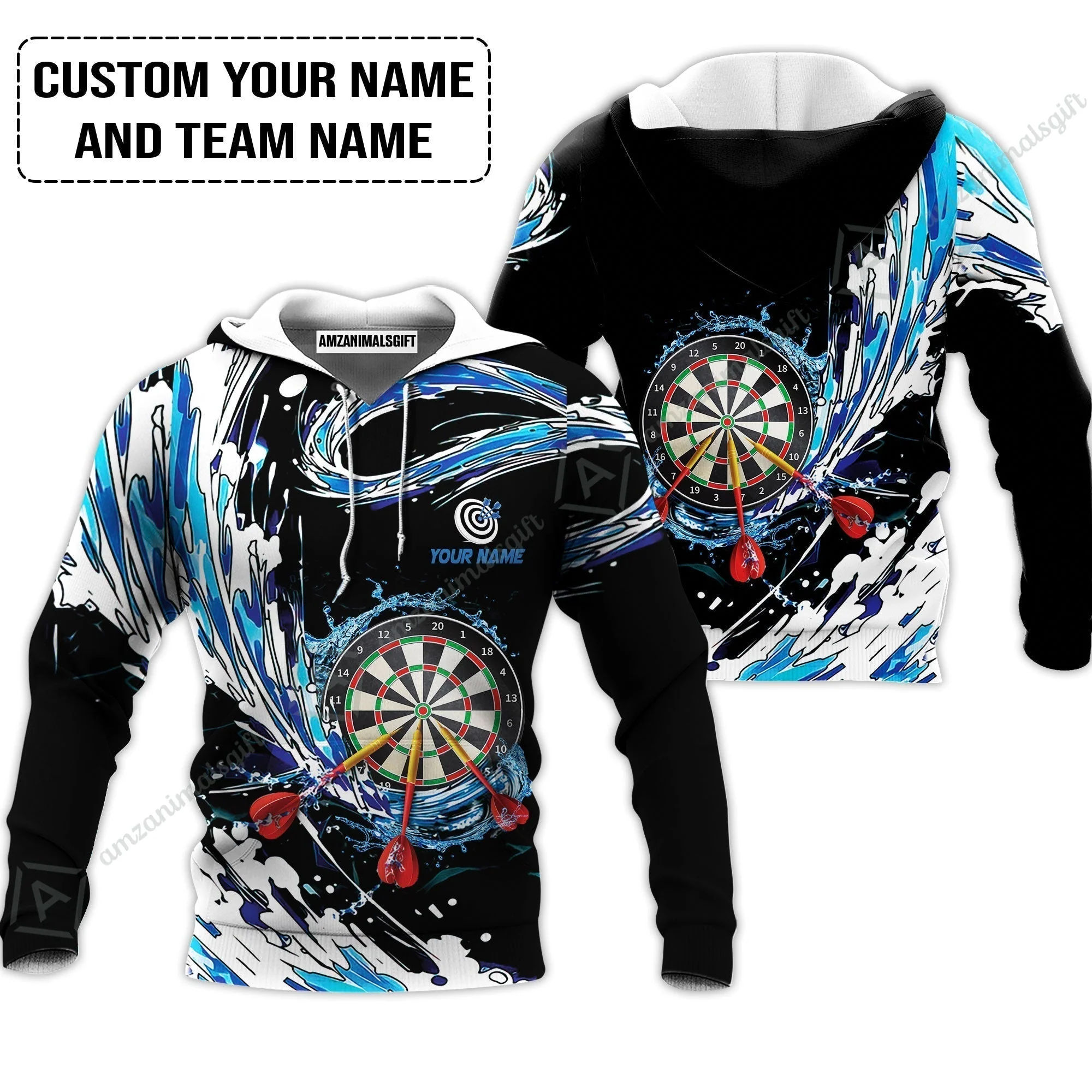 Custom Breath Of Water Darts Hawaiian Shirt, Personalized Darts For Team Hawaiian Shirt - Image 4